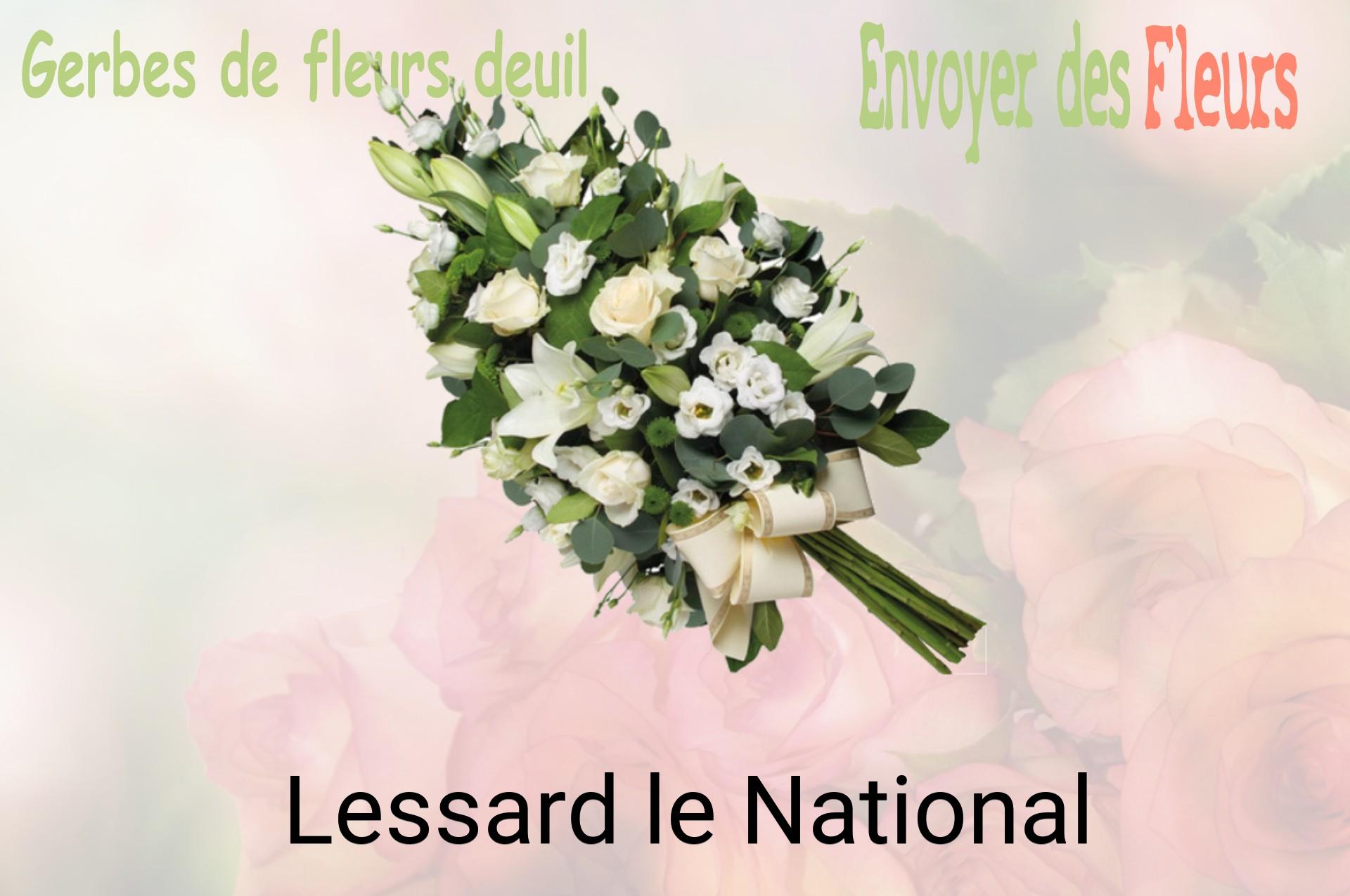 Gerbe de fleurs de deuil livrée à Lessard-le-National